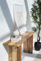 Brielle Mango Wood Console with Wooden Legs ART 