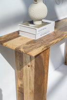 Brielle Mango Wood Console with Wooden Legs 