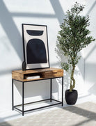 Rattan One Drawer Console 