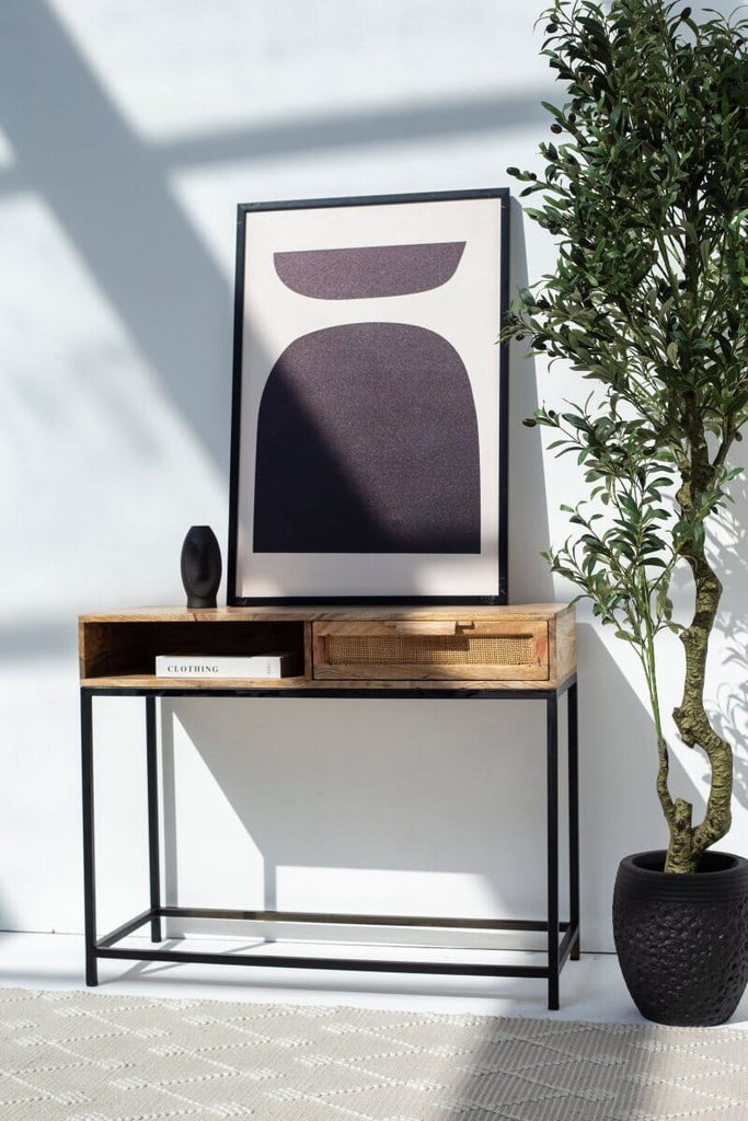 Rattan One Drawer Console ART 