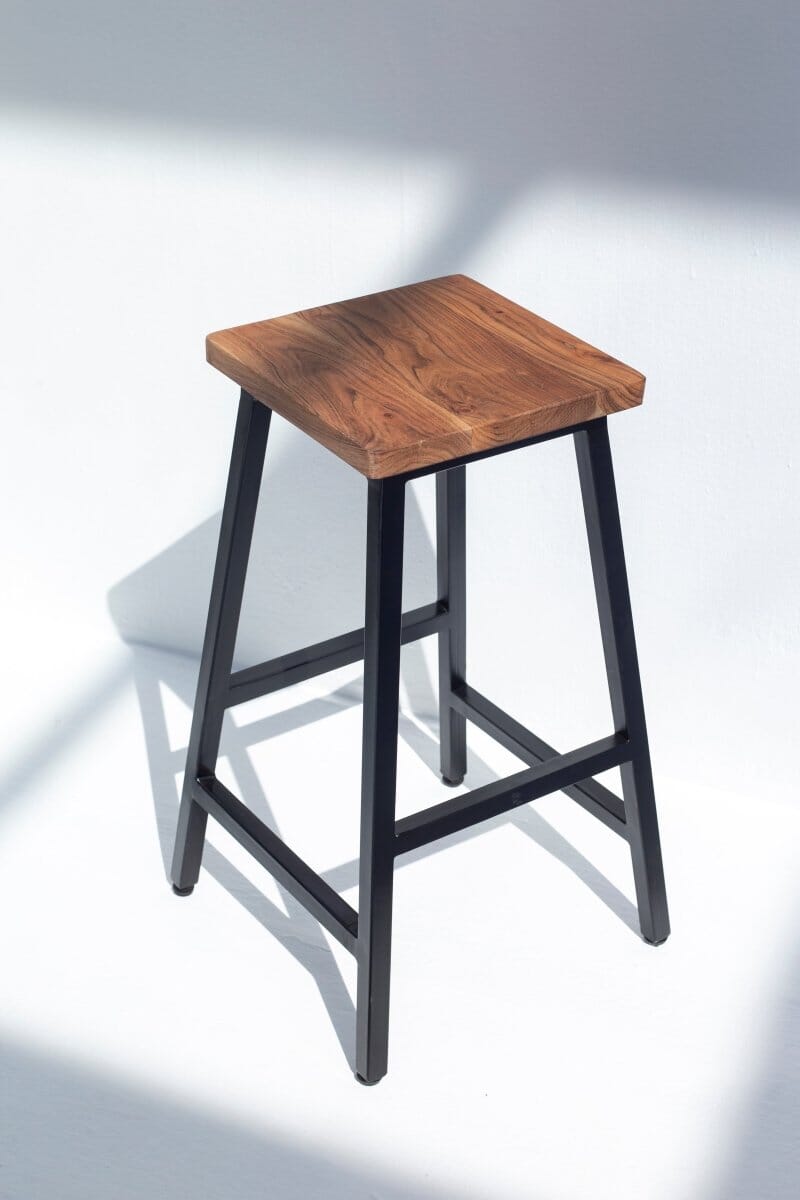 Dark Wood Bar Stool (3 Sizes Available) Homekode 30x30x58 CM 