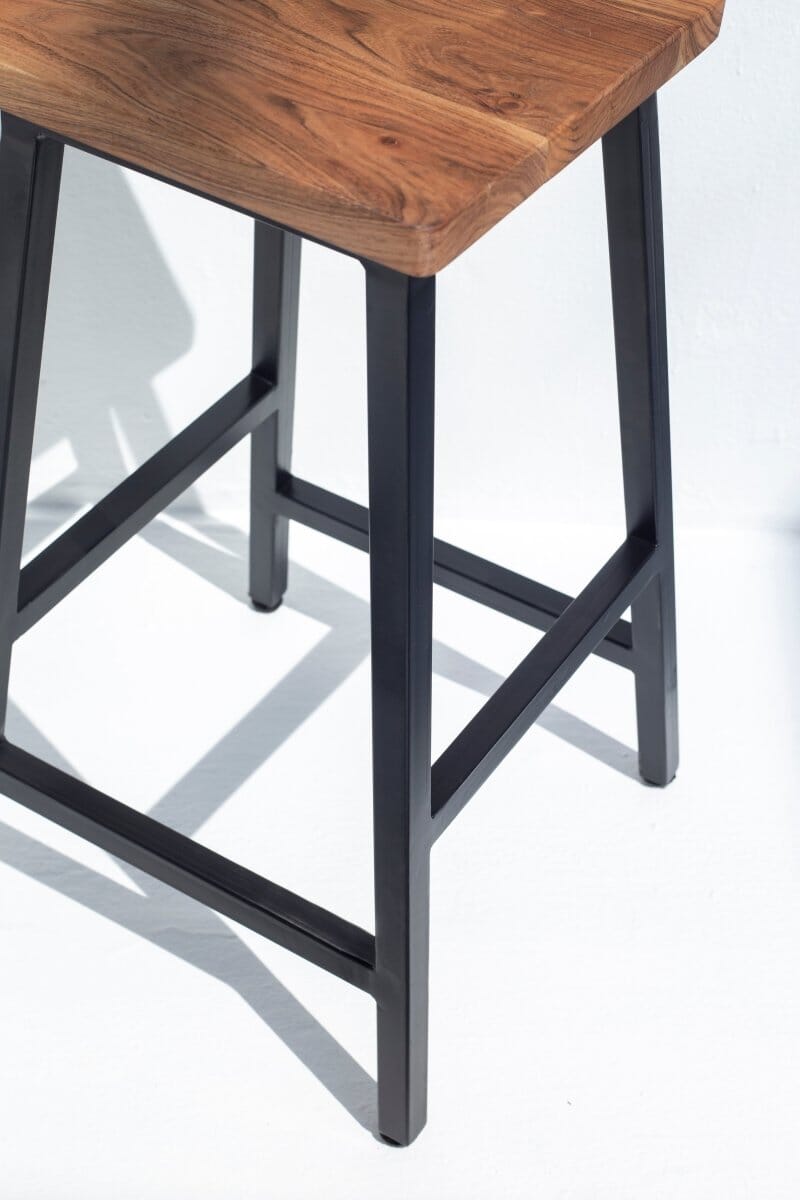 Dark Wood Bar Stool (3 Sizes Available) Homekode 