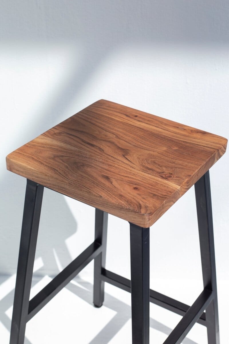 Dark Wood Bar Stool (3 Sizes Available) Homekode 