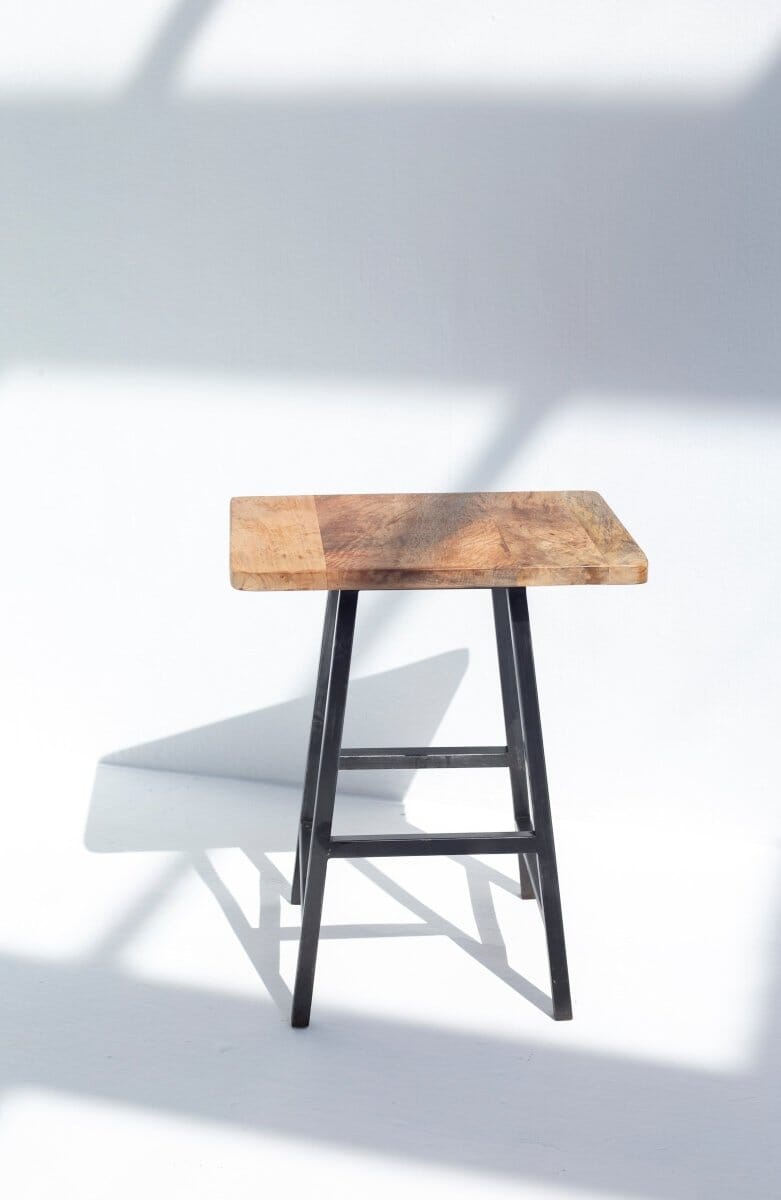 Barlow Mango Wood Stool Homekode 