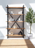 Algar Industrial Mango Wood Bookcase Homekode 