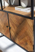 Adler Industrial Mango Wood Cabinet with Shelves Homekode 