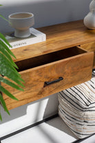 Lanny Wooden Console Table with Two Drawers 