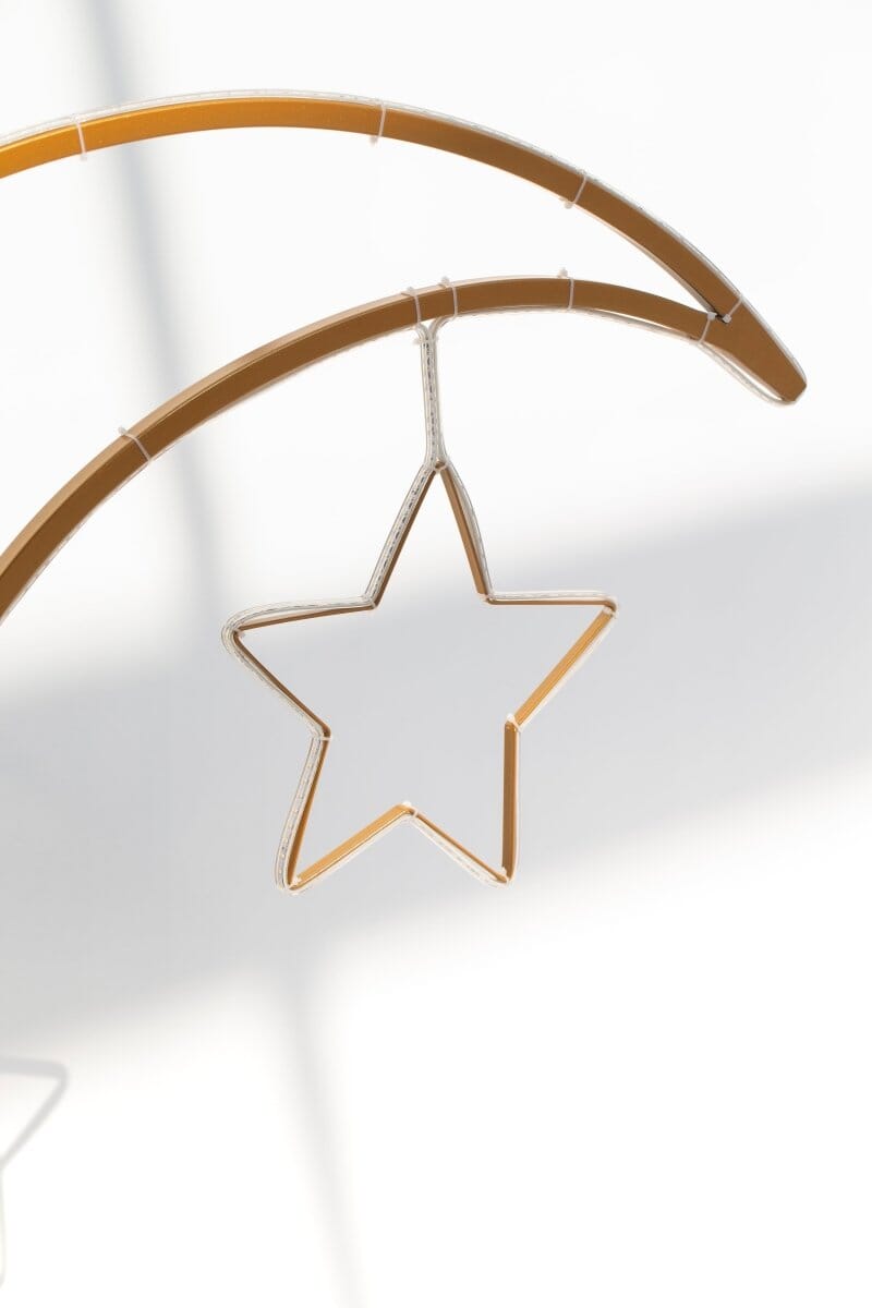 Crescent Moon & Star Decor with LED Homekode 