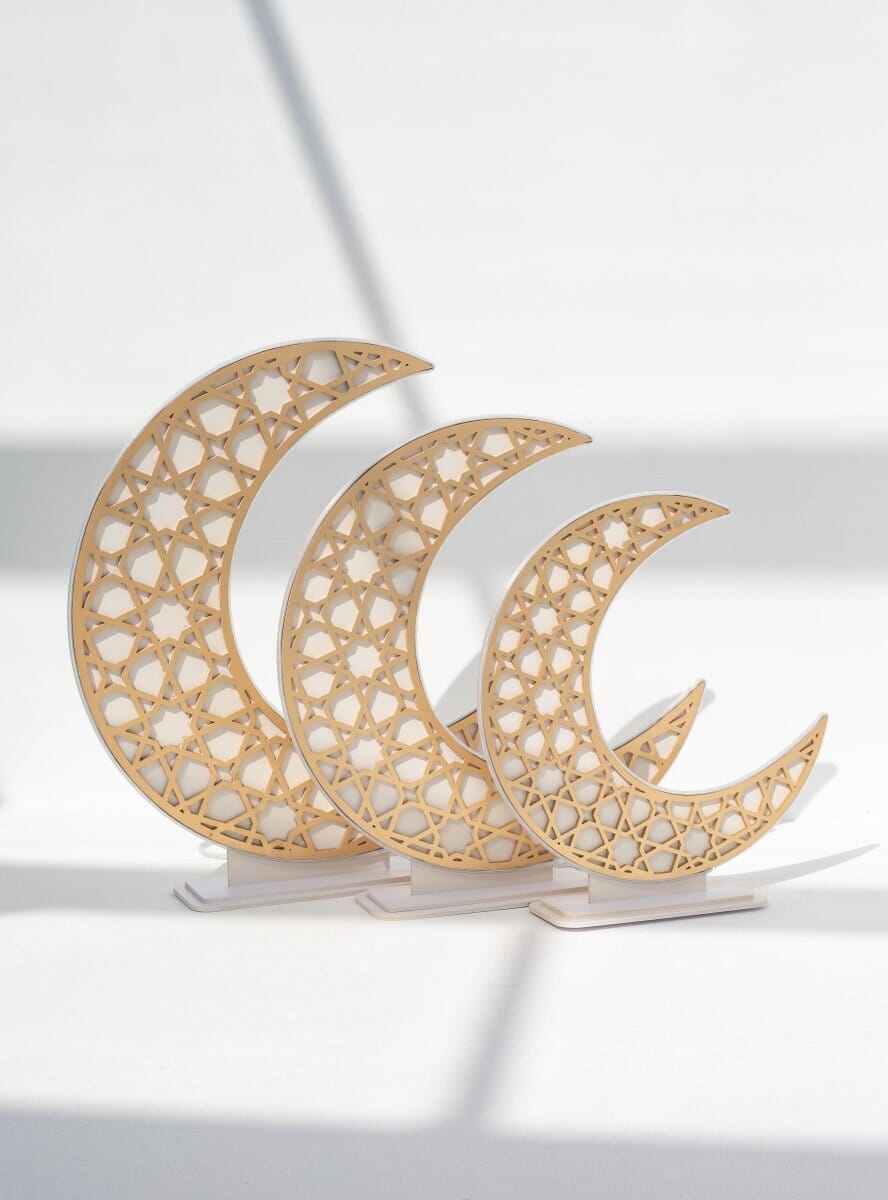 Gold Foam Crescent Moon with LED Homekode 