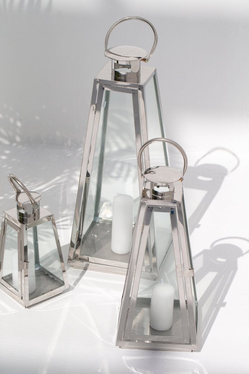 Silver Taper Lantern IBE02 