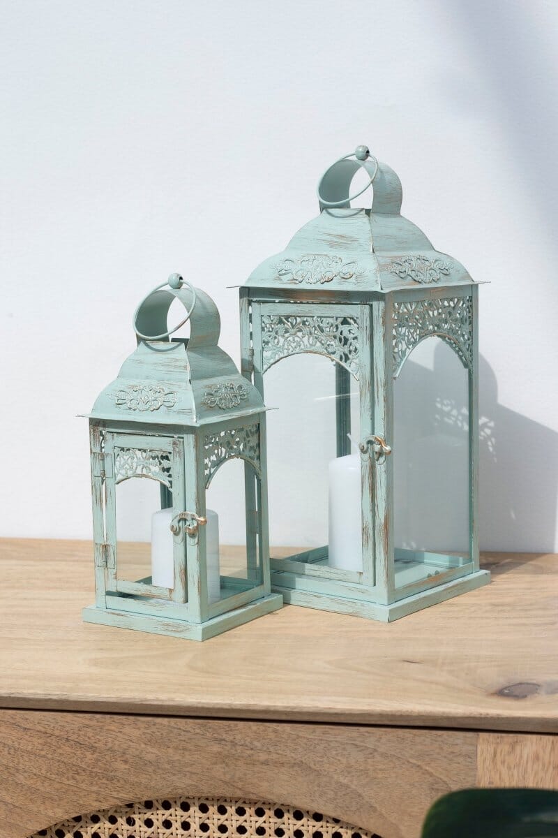 Light Green Ornate Lanters Homekode 