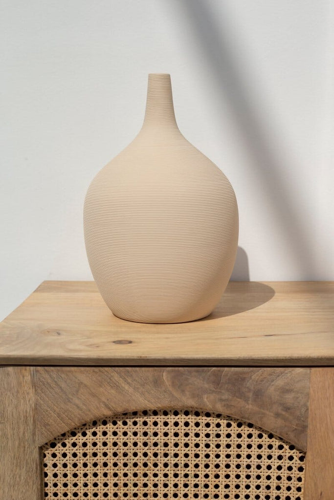 Off White Ceramic Large Vase (2 Sizes) Homekode 