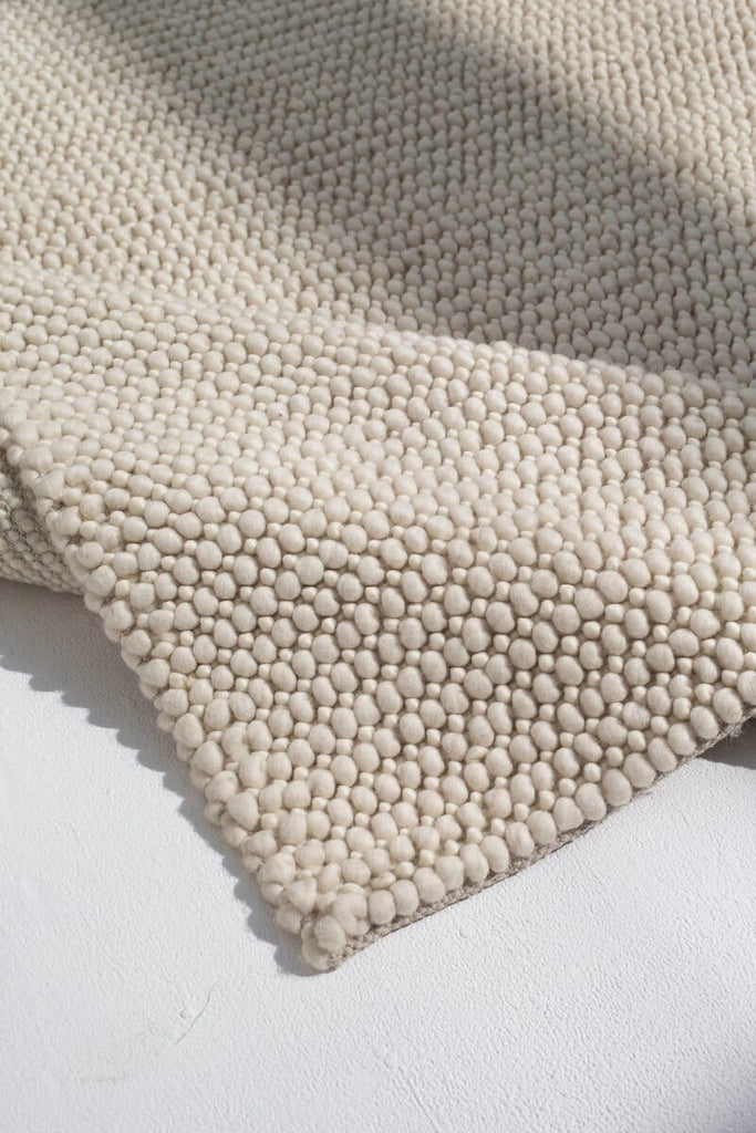 Ivory Weave - Natural White Woven Rug (5 Sizes)