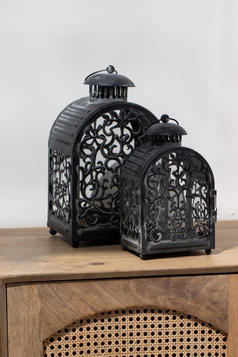 Grey Ornate Lantern Homekode 