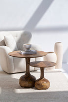 Elio Wooden Nesting Center Round Tables 