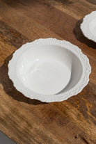 Dinnerware White Ornate Plate Set of 3 Homekode 