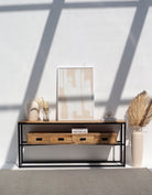 Cara Four Drawers Industrial Console 