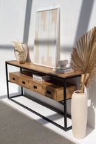 Cara Four Drawers Industrial Console 