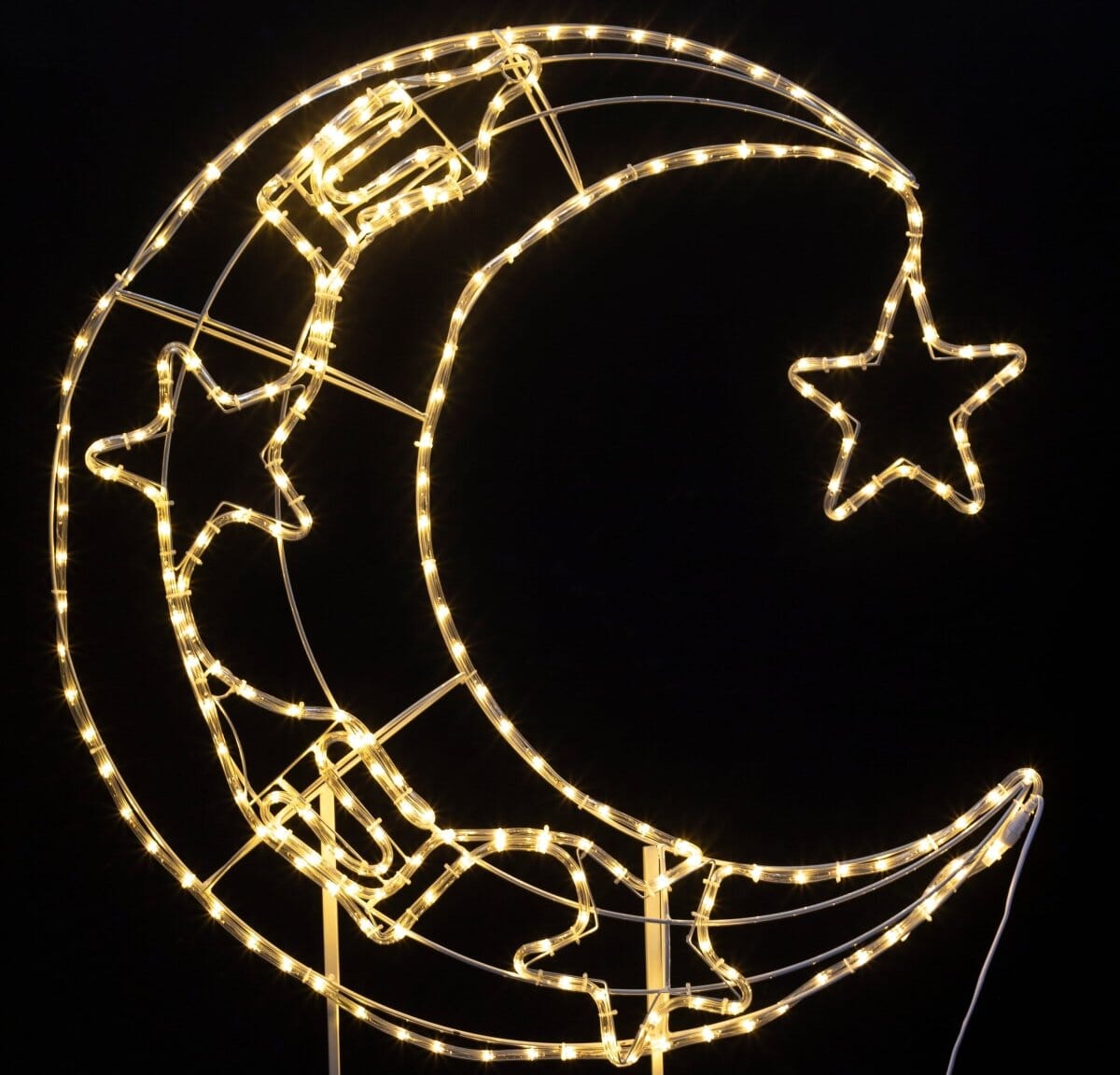 Floor Decor Rubber Crescent Moon & Star with LED Homekode 