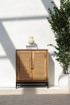 Rattan Two Doors Sideboard/Cabinet 