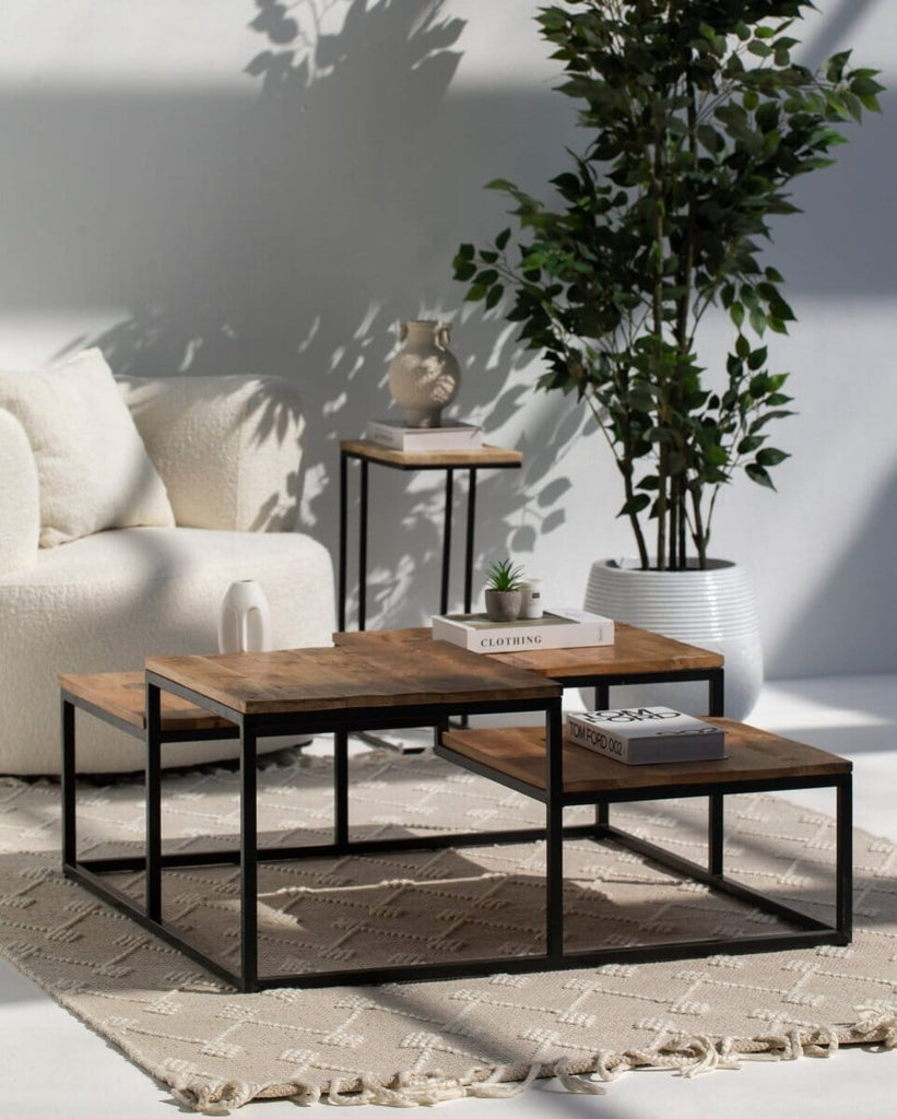 Four Levels Square Wooden Coffee Table ART 