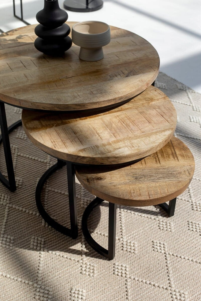 Veda Nesting Mango Wood Coffee Table ART 