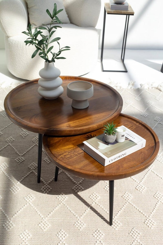 Cyra Nesting Wooden Coffee Table Coffee Tables ART 