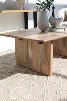 Mango Wood Flat Legs Coffee Table 