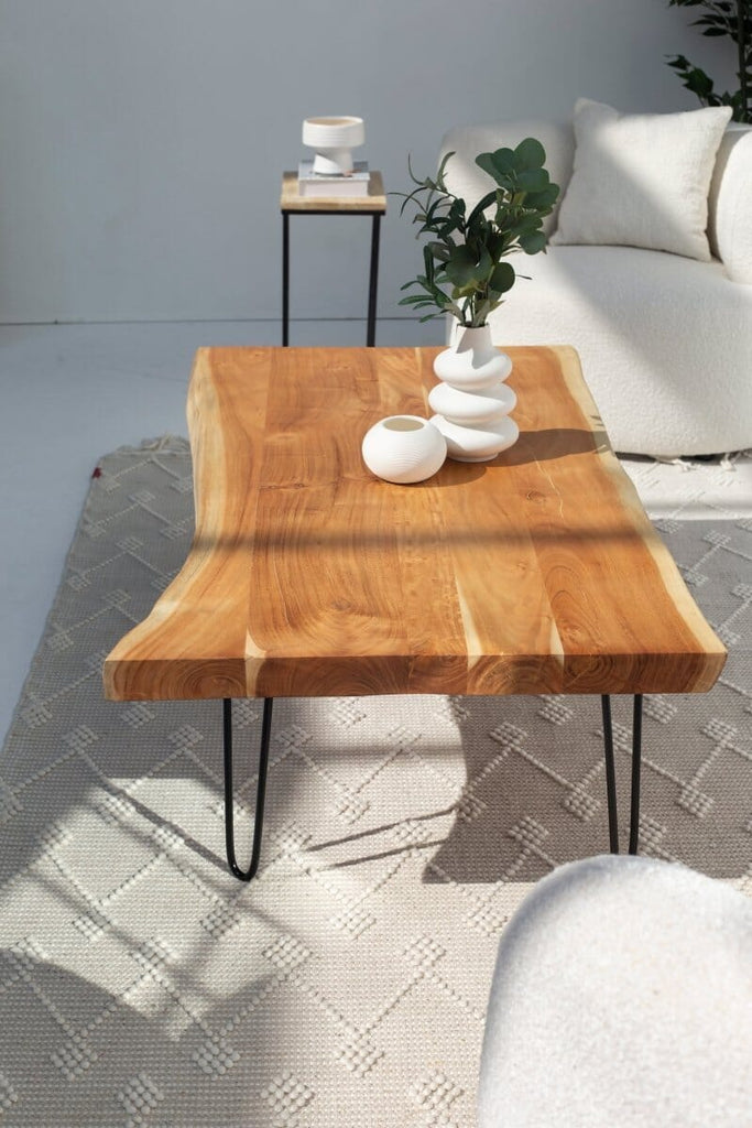 Light Acacia Wood Coffee Table (3 Sizes) Coffee Tables ART 