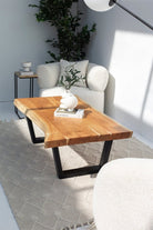 Light Acacia Wood Coffee Table (3 Sizes) Coffee Tables 120x75CM 4CM V