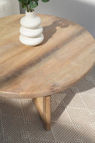 Dublin Rattan Legs Wooden Round Coffee Table Dining Tables 