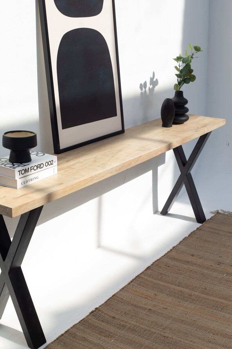 Mango Wood Console Table (Multiple Sizes & Leg Options Inside) 