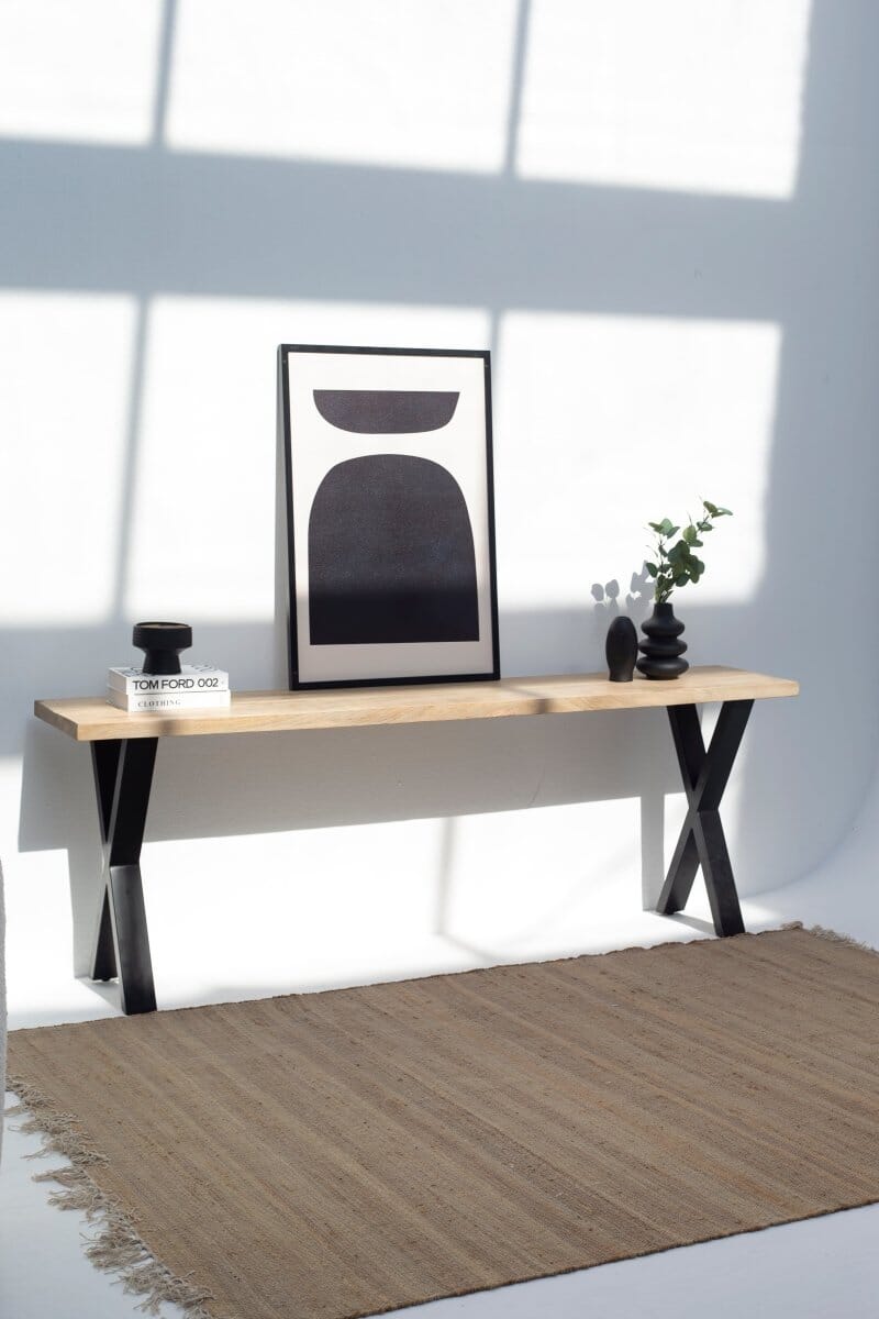 Mango Wood Console Table (Multiple Sizes & Leg Options Inside) 120x40x4 CM X 