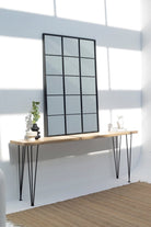 Lavinia Black Console Window Mirror Homekode 