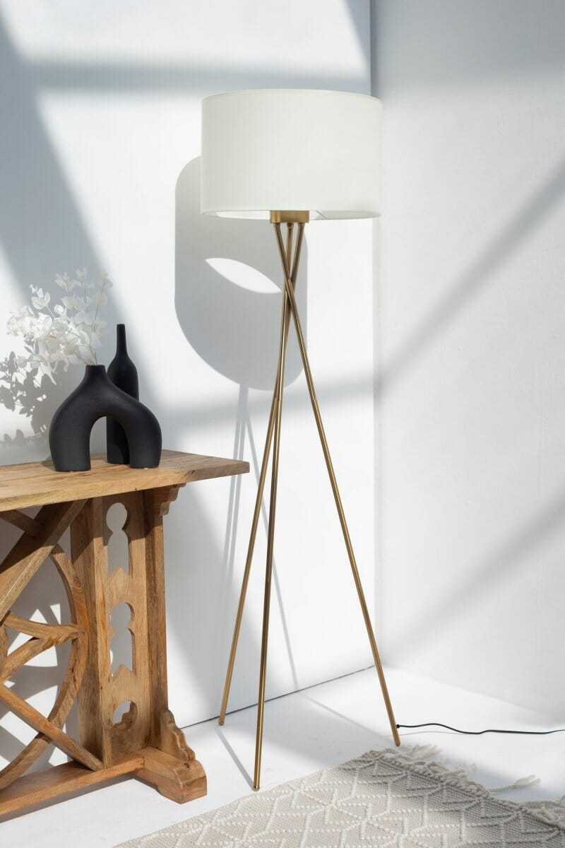 Mid-Century Tripod Floor Lamp Home SP 