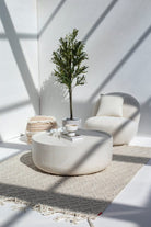 Alma Ivory Concrete Round Coffee Table Homekode 