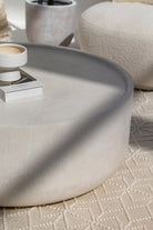 Alma Ivory Concrete Round Coffee Table Homekode 