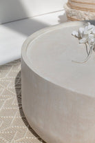 Alma Ivory Concrete Round Coffee Table Homekode 