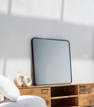 Black Square Rounded Corners Vanity & Hallway Mirror (80x80 CM) Mirrors Homekode 