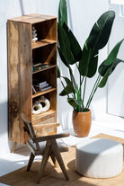 Rattan Mango Wood Bookcase/Shelves Homekode 