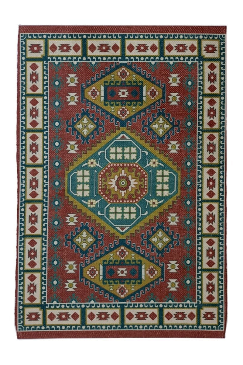 Arabesque Mosaic Digital Printed Rug (60x90 CM)