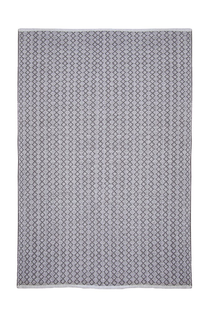Grey Woven Cotton Rug (140x200 Cm)