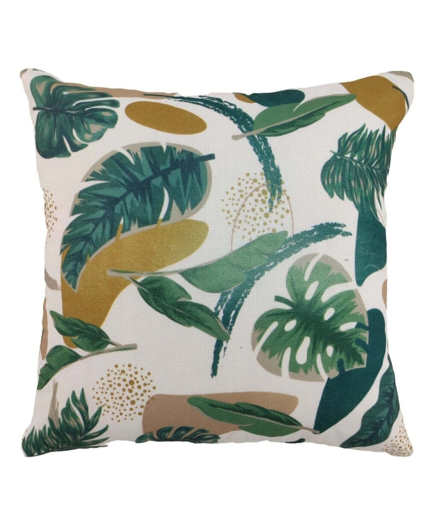 Natural Leaves Polyester Cushion Cover (40x40 CM)