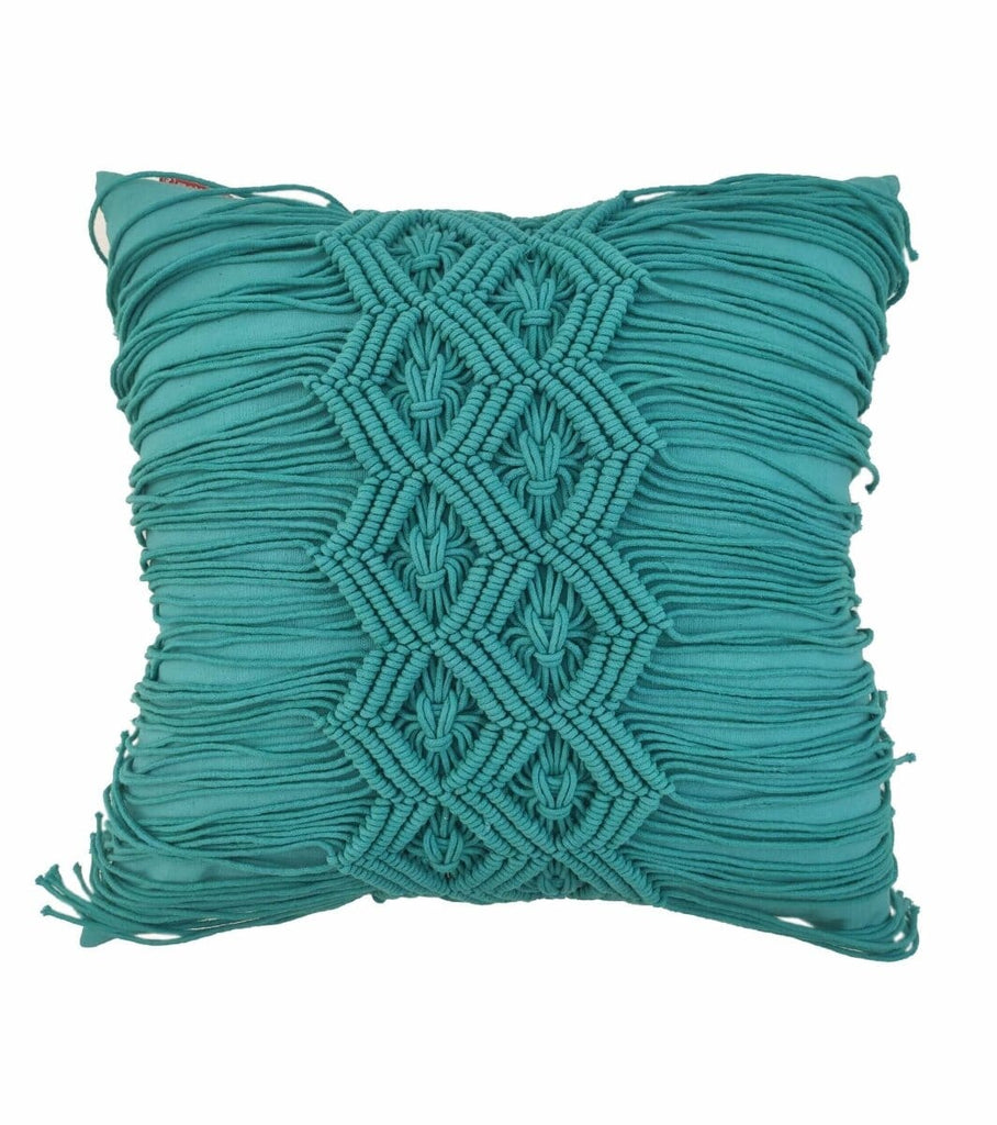 Green Cotton Cushion with Filler (60x60 CM)