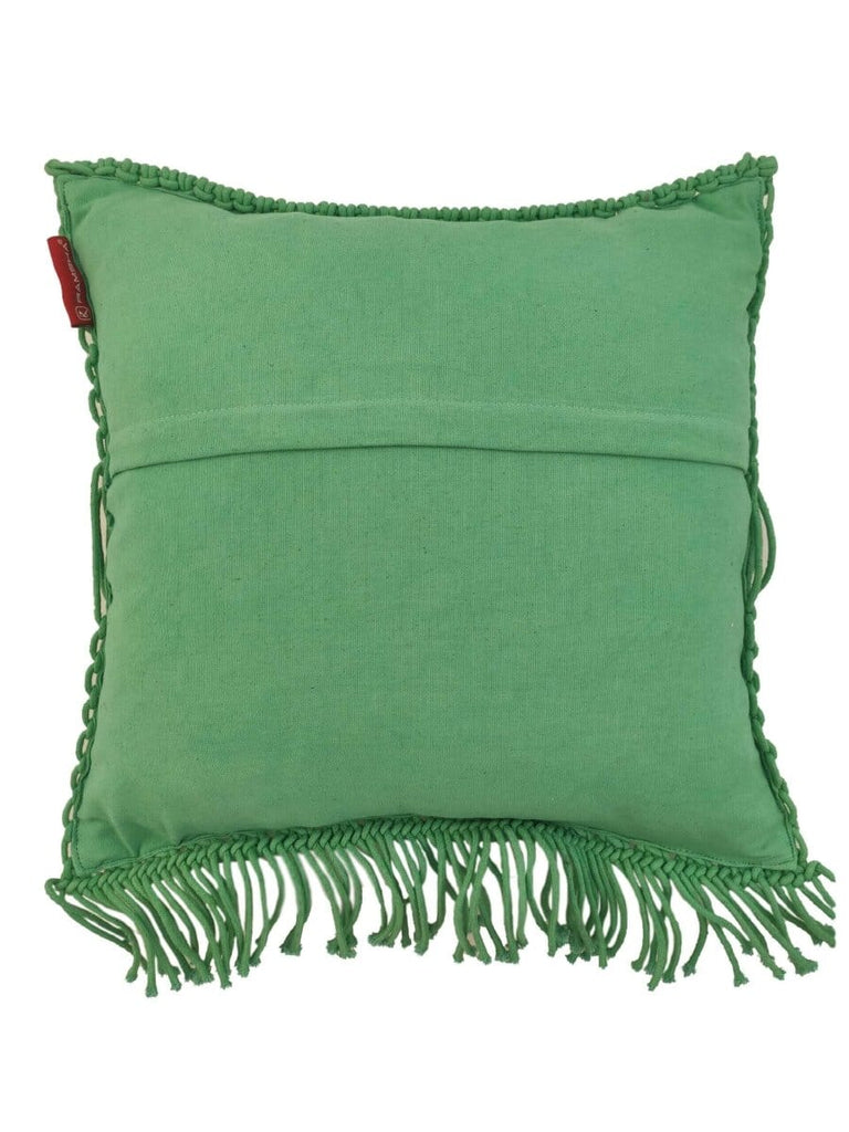 Green Cotton Cushion with Filler (45X45 CM) Cushion -- Cushion With Filler Homekode 