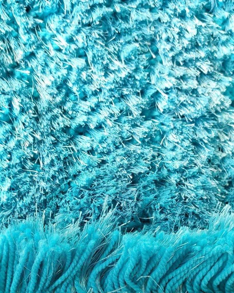 Turquoise Fluffy Shaggy Rug (2 Sizes)