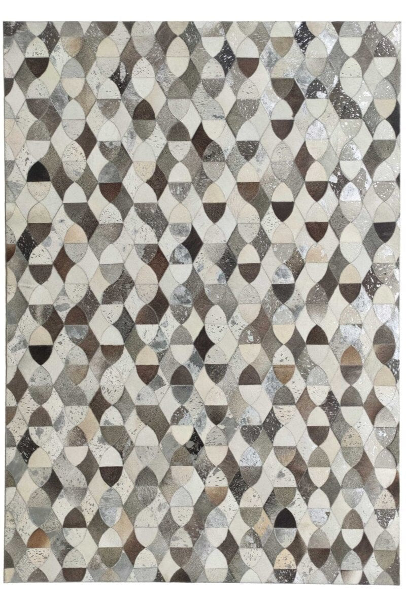 Silver Gradient Leather Rug (2 Sizes)