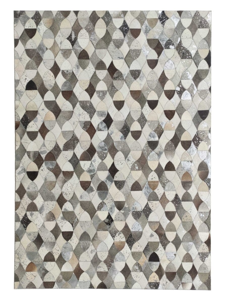 Silver Gradient Leather Rug (2 Sizes) LEATHER RUG 