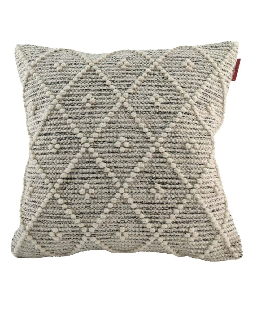 Criss-Cross Beige Cushion With Filler (2 Sizes)