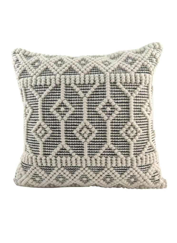 Dotted Cotton & Wool Cushion With Filler (60x60 CM)